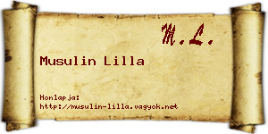 Musulin Lilla névjegykártya
